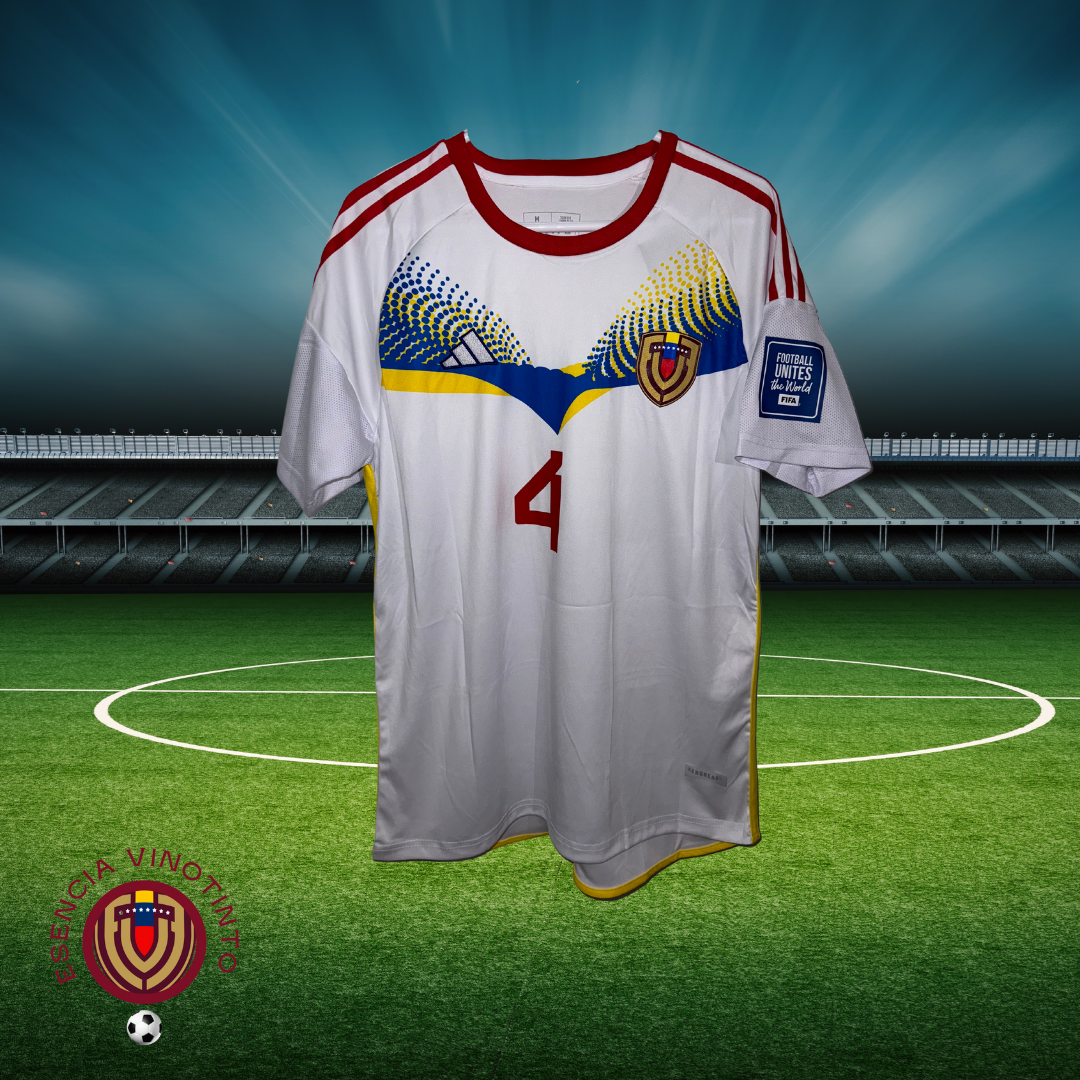 Venezuela Soccer Jerseys, White Aramburu #4, Eliminatorias Mundial 2026